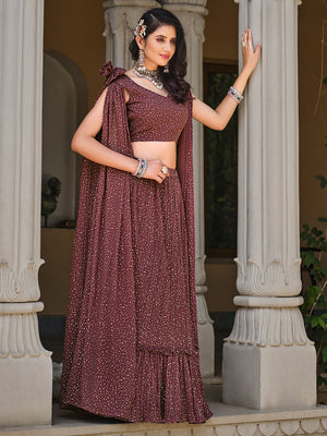 Sparkly Brown Lehenga Choli