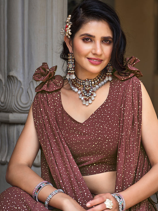 Sparkly Brown Lehenga Choli