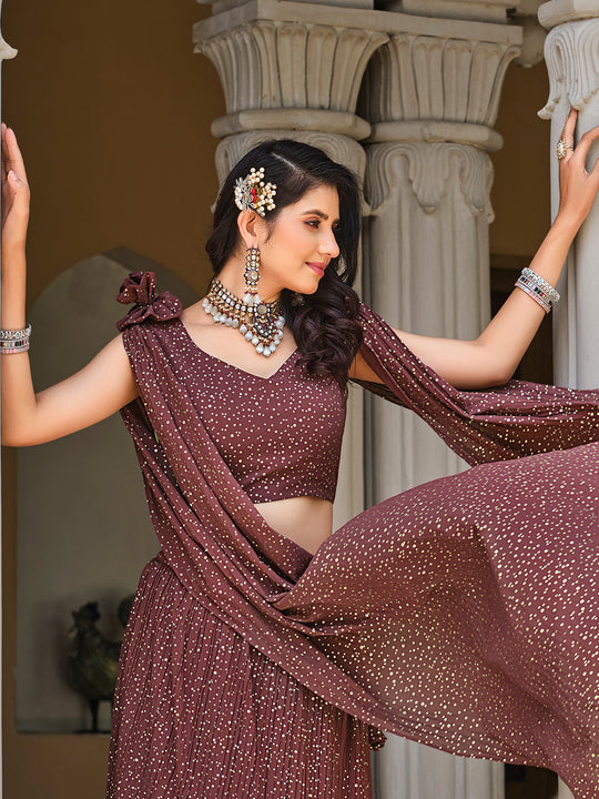 Sparkly Brown Lehenga Choli