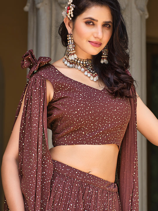 Sparkly Brown Lehenga Choli