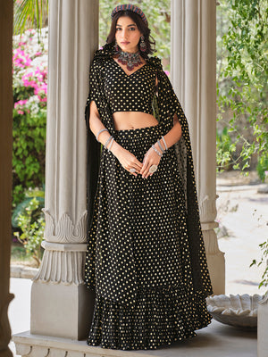 Jet Black Lehenga Choli