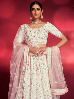 Pearl White Lehenga Choli
