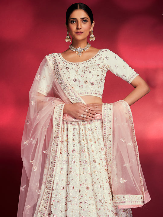 Pearl White Lehenga Choli