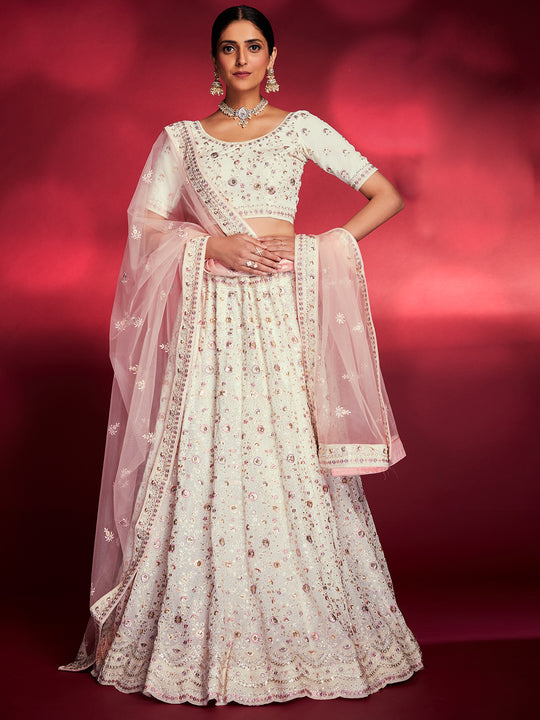 Pearl White Lehenga Choli