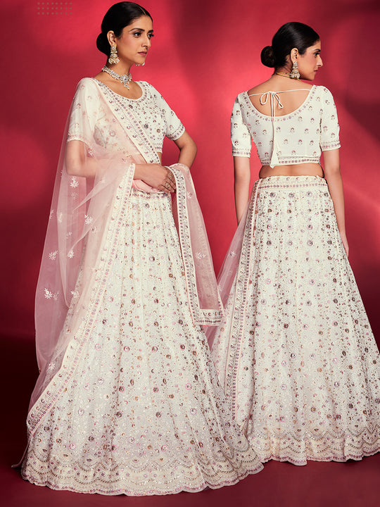 Pearl White Lehenga Choli