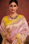 Pink Soft Pure Dola silk Saree With Blouse Piece