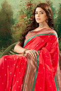 Scarlet Red Paithani Saree