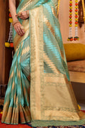 Mint Green Organza Saree