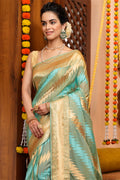 Mint Green Organza Saree