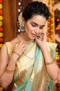 Mint Green Organza Saree