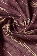 Magenta Silk Ethnic Motifs Printed Saree