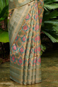 Sage Green South Silk Saree