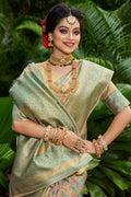 Sage Green South Silk Saree