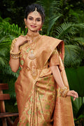 Brass Golden South Silk Saree