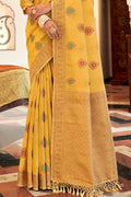 Dandelion Yellow Banarasi Saree