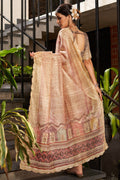 Peach Organza Saree