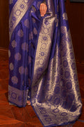 Indigo Blue Kanjivaram Saree