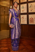 Indigo Blue Kanjivaram Saree