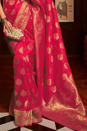 Crimson Red Banarasi Saree