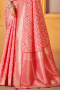 Thulian Pink Cotton Saree