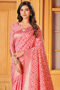 Thulian Pink Cotton Saree