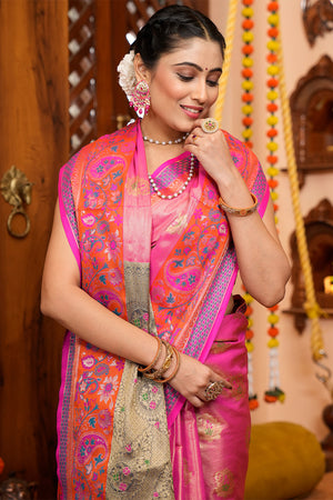 Teal Green Banarasi Saree