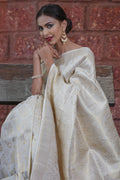 White Kanjivaram Saree