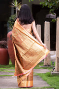 Beige Chanderi Cotton Saree