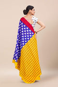 Womens Cotton Pink Saree With Blouse Piece