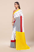 Womens Cotton Multicolor Saree With Blouse Piece