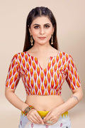 Womens Cotton Multicolor Saree With Blouse Piece