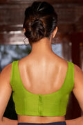 Womens Green Silk Blouse