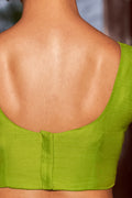 Womens Green Silk Blouse