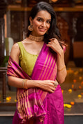 Womens Green Silk Blouse