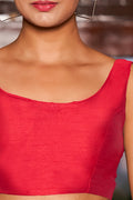 Womens Pink Silk Blouse