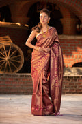 Fandango Purple Kanjivaram Saree