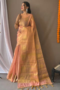 Peach Silk Saree