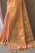 Peach Silk Saree