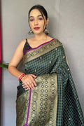 Forest Green Silk Saree