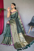 Forest Green Silk Saree