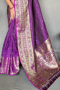 Violet Silk Saree