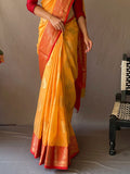 Butterscotch Yellow Linen Saree