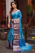 Womens Silk Peacock Saree With Blouse Piece