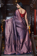 Womens Silk Blue Saree With Blouse Piece
