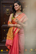 Womens Cotton Rani Saree With Blouse Piece
