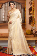 Off White Silk Saree