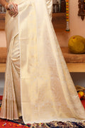 Off White Silk Saree