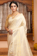 Off White Silk Saree