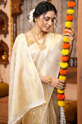 Off White Silk Saree