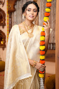 Off White Silk Saree